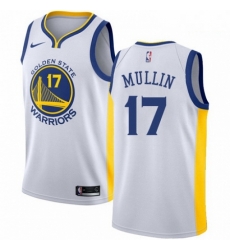 Mens Nike Golden State Warriors 17 Chris Mullin Authentic White Home NBA Jersey Association Edition