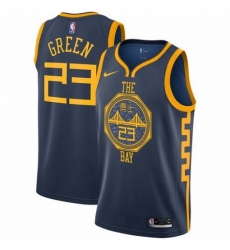 Mens Nike Golden State Warriors 23 Draymond Green Swingman Navy Blue NBA Jersey City Edition