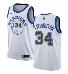 Youth Nike Golden State Warriors 34 Shaun Livingston Swingman White Hardwood Classics NBA Jersey 