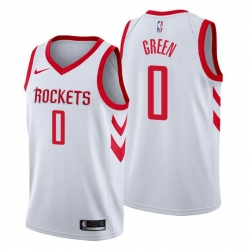 Men Nike Houston Rockets 0 Jalen Green White NBA Swingman Association Edition Jersey