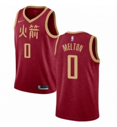 Mens Nike Houston Rockets 0 DeAnthony Melton Swingman Red NBA Jersey 2018 19 City Editi