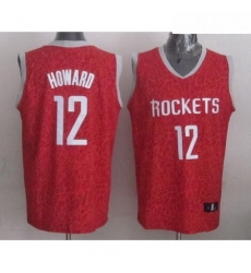 Rockets 12 Dwight Howard Red Crazy Light Stitched NBA Jersey