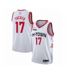 Rockets 17 PJ Tucker White Basketball Swingman City Edition 2019 20 Jersey