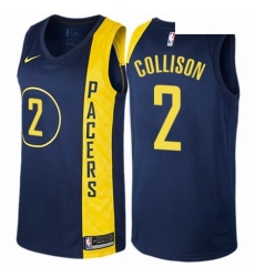 Mens Nike Indiana Pacers 2 Darren Collison Swingman Navy Blue NBA Jersey City Edition 