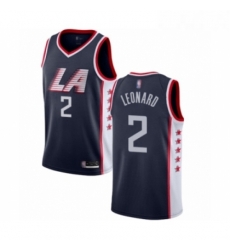 Womens Los Angeles Clippers 2 Kawhi Leonard Swingman Navy Blue Basketball Jersey City Edition 