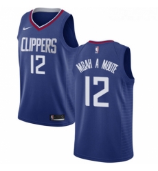 Youth Nike Los Angeles Clippers 12 Luc Mbah a Moute Swingman Blue NBA Jersey Icon Edition 