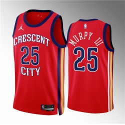 Men New Orleans Pelicans 25 Trey Murphy III Red 2022 23 Statement Edition Stitched Basketball Jersey