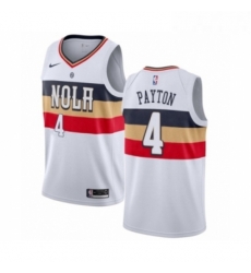 Mens Nike New Orleans Pelicans 4 Elfrid Payton White Swingman Jersey Earned Edition 