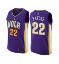 Youth New Orleans Pelicans 22 Derrick Favors Swingman Purple Basketball Jersey City Edition 