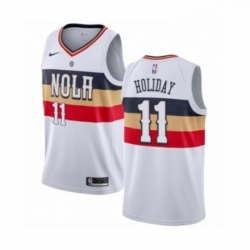 Youth Nike New Orleans Pelicans 11 Jrue Holiday White Swingman Jersey Earned Edition