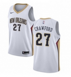 Youth Nike New Orleans Pelicans 27 Jordan Crawford Swingman White Home NBA Jersey Association Edition 