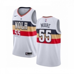 Youth Nike New Orleans Pelicans 55 E Twaun Moore White Swingman Jersey Earned Editio