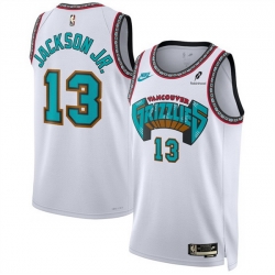 Men Memphis Grizzlies 13 Jaren Jackson Jr  White 2024 25 Classic Edition Swingman Stitched Basketball Jersey