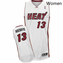 Womens Adidas Miami Heat 13 Edrice Adebayo Authentic White Home NBA Jersey  Womens Adidas Miami Heat 13 Edrice Adebayo Authentic White Home NBA Jersey