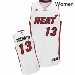 Womens Adidas Miami Heat 13 Edrice Adebayo Swingman White Home NBA Jersey  Womens Adidas Miami Heat 13 Edrice Adebayo Swingman White Home NBA Jersey