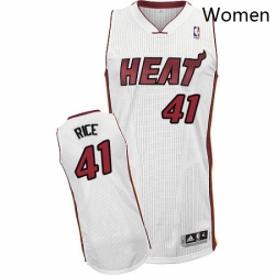 Womens Adidas Miami Heat 41 Glen Rice Authentic White Home NBA Jersey Womens Adidas Miami Heat 41 Glen Rice Authentic White Home NBA Jersey
