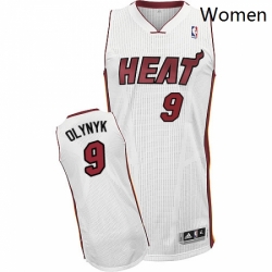 Womens Adidas Miami Heat 9 Kelly Olynyk Authentic White Home NBA Jersey  Womens Adidas Miami Heat 9 Kelly Olynyk Authentic White Home NBA Jersey