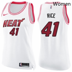 Womens Nike Miami Heat 41 Glen Rice Swingman WhitePink Fashion NBA Jersey Womens Nike Miami Heat 41 Glen Rice Swingman WhitePink Fashion NBA Jersey