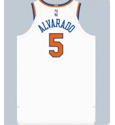 Men New York Knicks Jose Alvarado White Stitched NBA Jersey