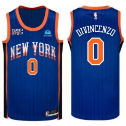 New York Knicks Donte DiVincenzo #0 Nike City Edition Edition Swingman Jersey Blue