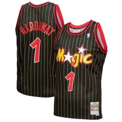 Men Orlando Magic 1 Penny Hardaway Black 1994 95 Hardwood Classics Reload 3 0 Swingman Stitched Jersey