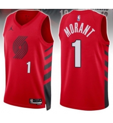 Men Portland Trail Blazers JA MORANT #1 Red Edition Stitched Basketball Jersey Men Portland Trail Blazers JA MORANT #1 Red Edition Stitched Basketball Jersey