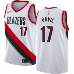 Womens Nike Portland Trail Blazers 17 Ed Davis Authentic White Home NBA Jersey Association Edition 