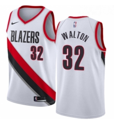 Womens Nike Portland Trail Blazers 32 Bill Walton Swingman White Home NBA Jersey Association Edition