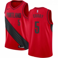 Womens Nike Portland Trail Blazers 5 Seth Curry Swingman Red NBA Jersey Statement Edition 