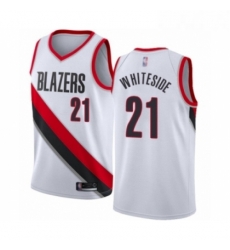 Womens Portland Trail Blazers 21 Hassan Whiteside Swingman White Basketball Jersey Association Edition 