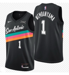 Men San Antonio Spurs 1 Victor Wembanyama 2021 Nike City Edition Stitched Basketball Jersey Men San Antonio Spurs 1 Victor Wembanyama 2021 Nike City Edition Stitched Basketball Jersey