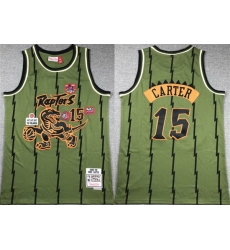 Men Toronto Raptors 15 Vince Carter Green 1998 99 Throwback Stitched Jersey