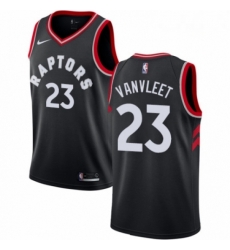 Mens Nike Toronto Raptors 23 Fred VanVleet Swingman Black NBA Jersey Statement Edition 