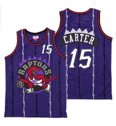 Raptors 15 Vince Carter Purple Big Logo Retro Jersey