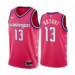 Men Washington Wizards 13 Thomas Bryant 2022 23 Pink Cherry Blossom City Edition Limited Stitched Basketball Jersey