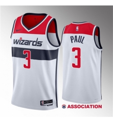 Men Washington Wizards 3 Chris Paul White Association Edition Stitched Jersey