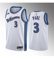 Men Washington Wizards 3 Chris Paul White Classic Edition Stitched Jersey