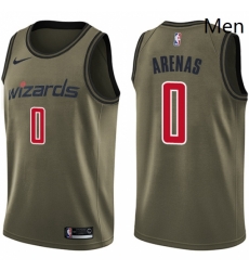 Mens Nike Washington Wizards 0 Gilbert Arenas Swingman Green Salute to Service NBA Jersey