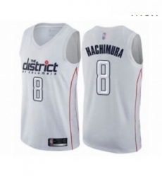 Mens Washington Wizards 8 Rui Hachimura Authentic White Basketball Jersey City Edition 