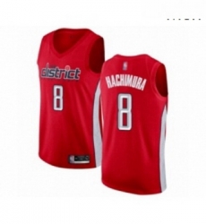 Mens Washington Wizards 8 Rui Hachimura Red Swingman Jersey Earned Edition 