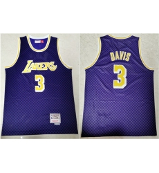 Lakers 3 Anthony Davis Purple Hardwood Classics Swingman Jersey