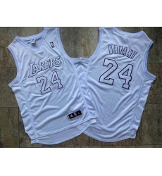 Men Lakers 24 Kobe Bryant White Adidas Swingman Jersey