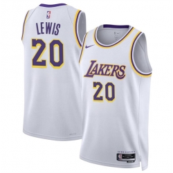 Men Los Angeles Lakers 20 Maxwell Lewis White 2024 Association Edition Stitched Basketball Jersey