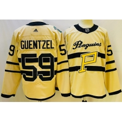 Men Pittsburgh Penguins 59 Jake Guentzel White 2022 23 Reverse Retro Stitched NHL Jersey