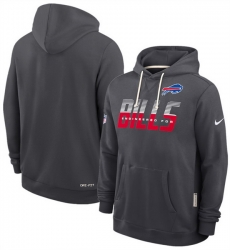 Men Buffalo Bills Charcoal Sideline Standard Issue Top Prospect Dri FIT Hoodie Men Buffalo Bills Charcoal Sideline Standard Issue Top Prospect Dri FIT Hoodie