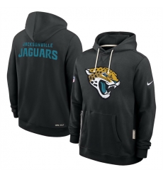 Men Jacksonville Jaguars Black Sideline Standard Issue Initial Home Dri FIT Pullover Hoodie