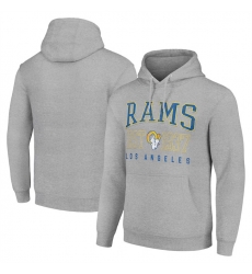 Men Los Angeles Rams Grey Throwback Logo Pullover Hoodie Men Los Angeles Rams Grey Throwback Logo Pullover Hoodie
