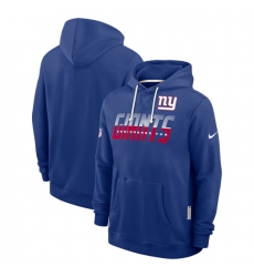 Men New York Giants Royal Sideline Standard Issue Top Prospect Dri FIT Hoodie Men New York Giants Royal Sideline Standard Issue Top Prospect Dri FIT Hoodie