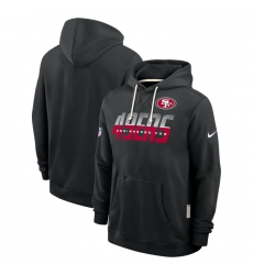 Men San Francisco 49ers Black Sideline Standard Issue Top Prospect Dri FIT Hoodie Men San Francisco 49ers Black Sideline Standard Issue Top Prospect Dri FIT Hoodie