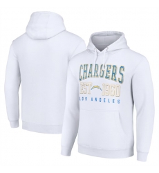 Men Los Angeles Chargers White Throwback Logo Pullover Hoodie Men Los Angeles Chargers White Throwback Logo Pullover Hoodie
